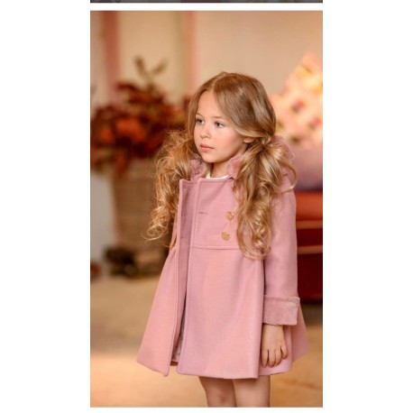 Aprendizaje compensar Búsqueda Abrigo paño rosa myp - Caracol Moda Infantil